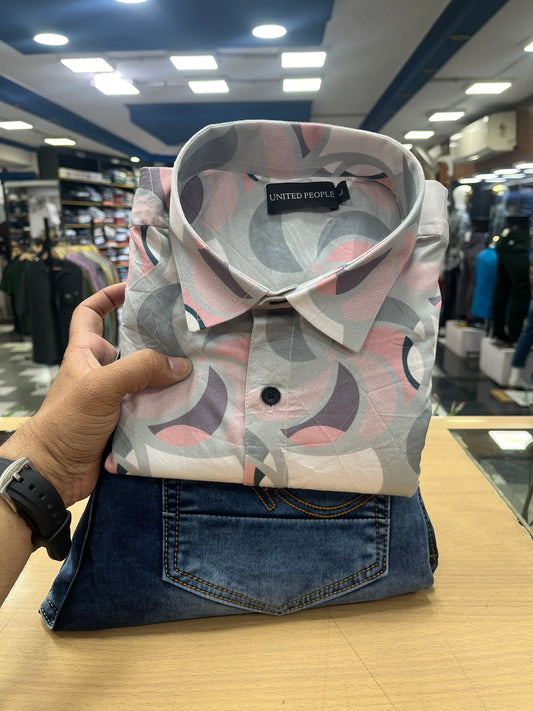 Printed shirt With Jeans (Combo)